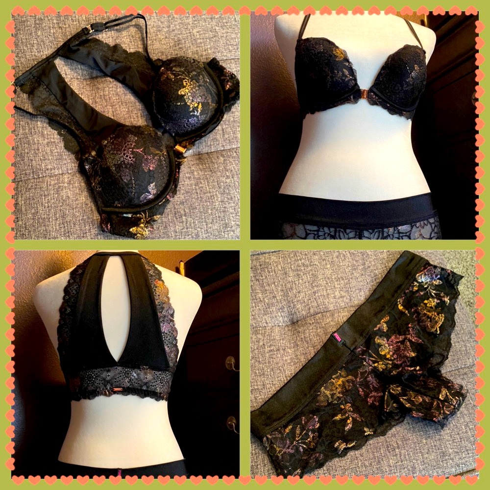 2/$30 Victoria’s Secret Push Up Bra Panty Black